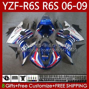 Bodys para Yamaha YZF-R6S YZF-600 YZF R6S 600CC 2006-2009 Bodywork 96NO.13 YZF R6 S 600 CC YZFR6S 06 07 08 09 YZF600 2006 2007 2009 2009 2009 OEM Blue lustroso