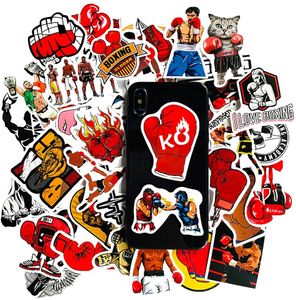 50Pcs-Pack Sport Boxing Cool cVinyl Sticker Waterproof Stickers for Water Bottle Laptop Planner Scrapbook Phone Wardrobe Wall Bumper Box Skateboard Luggage Decal