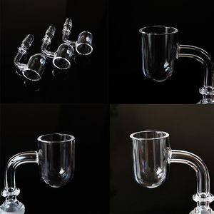 HOT Glass Bongs 25mm OD Glass Pipe 14mm 18mm Female Male Joint Quartz Banger Nail 90 Degree Terp Pearls For Water Bong QN01-04