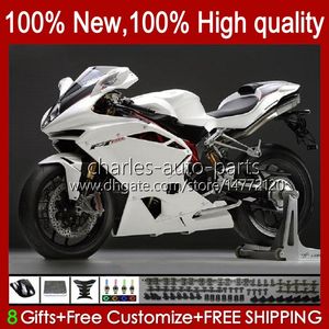 Bodys Kit för MV Agusta F4 R312 750S 750 1000 R CC S 1000CC 05-06 BODYWORK 35NO.18 312 1078 S 312R 750R 1000R COWLING Pearl White 2005 2005 2006 MA MV F4 05 06 OEM FAIRINGS