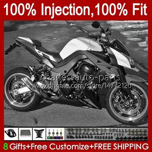 kawasaki 닌자 Z 1000 r z-1000 10 11 12 13 년 차체 15no.50 z-1000R Z1000 2011 2012 2013 Z1000R 2010-2013 OEM 페어링 키트 회색 은빛