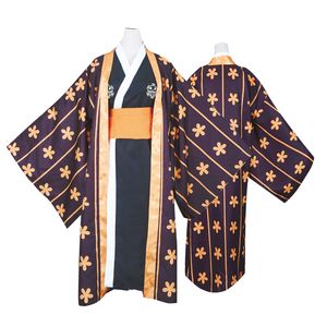 اليابان أنيمي Wano Country Law Trafalgar Law Yukata Cosplay Costume Women Men Rusty Kimono Bathrobe for Halloween