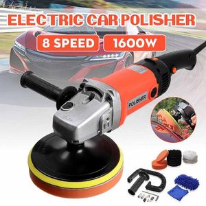 Car Svamp 1600W Polisher Variabel hastighet 3000RPM M14 Elektrisk Golvfärg Vårdverktyg Automobile Furniture Polishing Machine