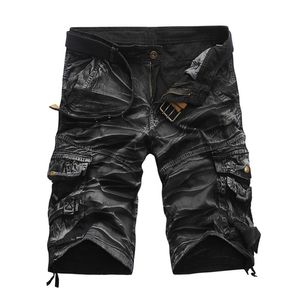 Sommer Cargo Shorts Männer Cool Camouflage Cotton Casual S kurze Hosen Marke Kleidung bequem Camo ohne Gürtel 210712