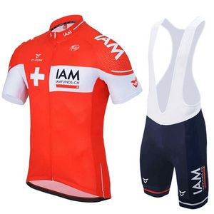 Manica corta traspirante IAM Bike Team Maglia da ciclismo Maglia da strada Sport Abbigliamento da ciclismo Abbigliamento da equitazione Pantaloncini BIB Ropa Ciclismo