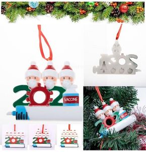 Festa de decoração de Natal Favor Marantine ornamentos resina Santa Claus com máscara decorar pingentes de pendentes de árvore de Natal SD09