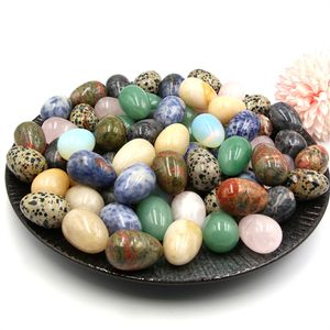 Fabriksfest favoriserar äggformiga kristaller ädelstenar Chakra Stone Healing Crystal Balansering för samlare, Reiki Healers och Yoga Practioner