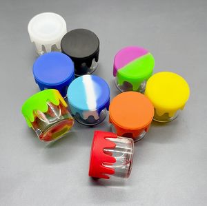 packing bottle Nonstick wax containers silicone glass box 6ml silicon container food grade jars dab tool storage jar oil holder