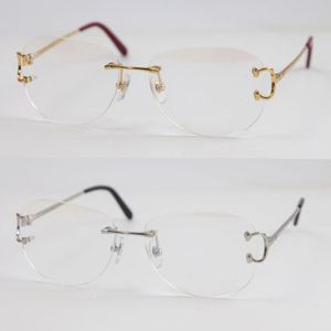 Toptan satmak Rimless T8200816 Narin Unisex Moda Güneş Gözlüğü Metal Sürüş Gözlükleri C Dekorasyon Yüksek kaliteli UV400 lens gözlükler güneş