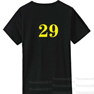 Nr. 29 schwarzes II-T-Shirt zum Gedenken, exquisite Stickerei, hochwertiger Stoff, atmungsaktiv, Schweißabsorption, professionelle Produktion