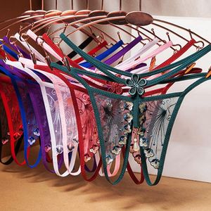 Wholesale sexual lingerie for sale - Group buy Women s Panties Sexy Ladies Lace Embroidery Section Low Waist Thongs Lingerie Femme Transparent Passion Women Print Sexual Underwear