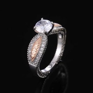 2021 neue Mode Frauen Verlobungsring Intarsien Dazzling Kristall Zirkon Elegante Vorschlag Ringe Für Freundin Geschenke Schmuck X0715