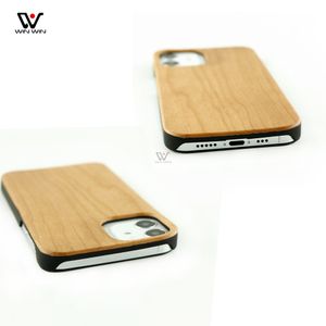 2021 HotSale Luxury Blank Wood Back Mobile Cover Tire Side Phone Cases For iPhone 13 11 Pro Max 12 Mini