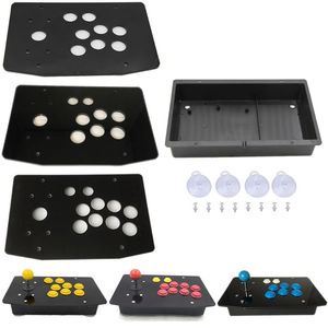 Spelkontroller Joysticks RAC-K500F Akryl Panel Flat fodral 24/30mm Button Hole DIY Arcade Joystick Kits