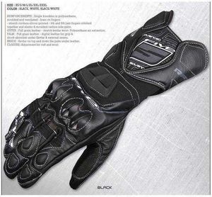Ny fem 5 Svart läderhandske RFX1 Tryck Racing Knight Motorcykel Motor Off-Road Anti-Fall Handskar H1022