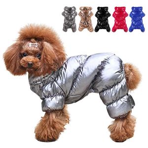 Hundekleidung verdicken Winter warme Fleece Welpen Haustier Mantel Jacke für kleine s wasserdichte Overall Chihuahua Kleidung Overalls 211027