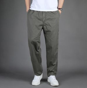 2021 Tide Brand Spring /Autumn Men's Casual Pants Loose Straight Overalls Plus Size Sports All-Match