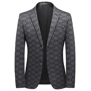 Spring Summer Male Single Breasted All Printed Mens Fashion Slim Fit Casual Man Blazer 4XL