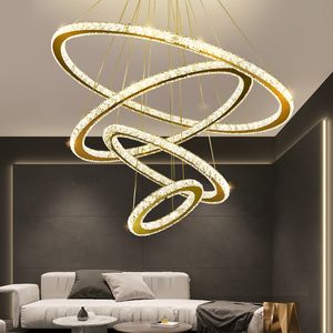 Nordic Led Kronleuchter Kristall Glanz Luxus Kronleuchter Wohnzimmer Dekoration Leuchte Kristall Ringe Hängen Lampe