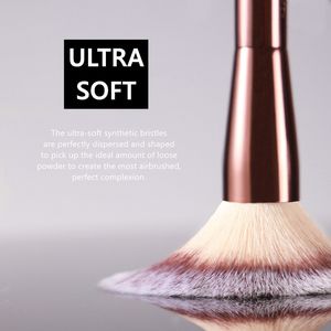 Make -up -Bürsten Sanduhr -Schleierpulverpinsel - Doppelendige Highlighter -Kosmetik Ultra weiches synthetisches Haar 210331 Q240507