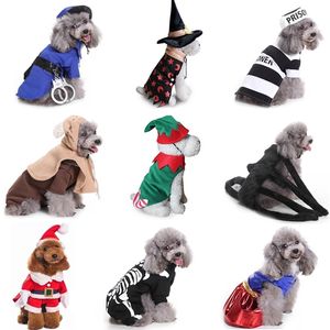 Halloween Pet Dog Odzież dla Pies Kostiumy świąteczne dla Chihuahua Winter Dog Coat Odzież Dog Dla małych Psy Koty Odzież 211106