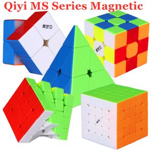 Qiyi MS Series Magnetyczne 2x2x2 3x3x3 Speed ​​Cube 4x4x4 5x5x5 Magic Cube 2x2 3x3 Puzzle Cube 4x4 Speed ​​5x5 Cubo Magico Pyramid