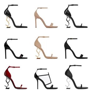 Sandały od projektanta paryż kobiety ubierają buty czerwone dno na wysokim obcasie luksusy projektanci butów 10cm obcasy czarne złote złote spodnie ślubne z pudełkiem