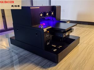 Kaibaicen A3サイズLED UVVをワニスプリンターフラットベッドとボトルプリンター高品質6色金属/PlastcケースUVシリンダープリンター