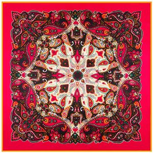 Wholesale tie square silk scarf for sale - Group buy Scarves Four Seasons Silk Scarf Women Feather Neckerchief Square Floral Print Foulard Female Bandana Office Lady Neck Tie