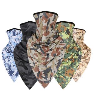 1pc Tactical Ski Camo Triangle Scarf Sports Bandana Face Mask Fishing Cycling Running Neck Gaiter Cover Headband Men Girls Y1020