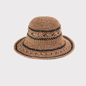 قبعات واسعة الحافة 2021 The Style Joker Fashion Handmade Straw Hat القبعة قابلة للطي في الهواء الطلق السفر لفتاة والنساء 09