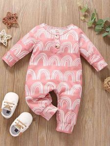 Baby Graphic Print Fake Button Jumpsuit SHE