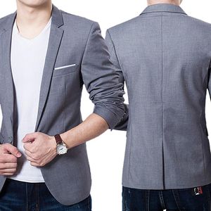 70% мужской однотонный тонкий пиджак с воротником-стойкой, деловой костюм, костюм на одной пуговице 5xl