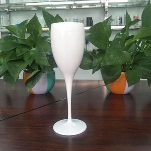 Calice in plastica bianca in acrilico Moet CHANDON Bicchieri da champagne 175ml Tazze in acrilico Celebrazione Festa Matrimonio Bicchieri Bevande Moet-Wine-Glass Cup