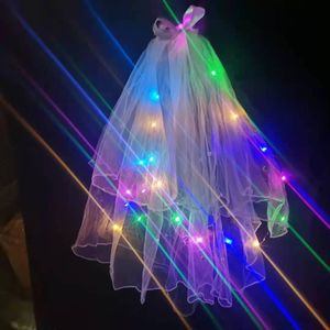 Светящаяся светодиодная мигает красочный новый год свадьба рождественский день рождения вуаль 80 см длиной 80 см