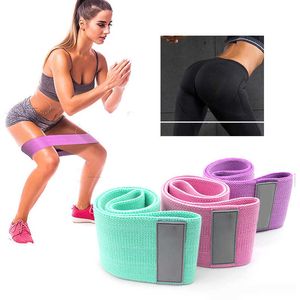 Fasce di resistenza per il fitness Hip Loop Elastici antiscivolo per squat Espansore Elastici per yoga Allenamento in palestra Fascia elastica intrecciata H1026