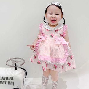 Spanish Childrens Clothing Girls Strawberry Dress Baby Summer Lotia Dresses Kids Christening Gown Toddler Birthday Outfits Frock 210615