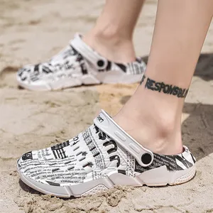 Пара тапочек дыры обувь летом студент плюс размер открытый нескользящий пляжная обувь