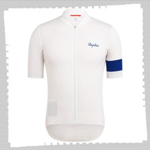 Pro Team Rapha Cykling Jersey Mens Sommar Snabb Torka Sport Uniform Mountain Bike T Shirts Väg Cykel Toppar Racing Kläder Utomhus Sportkläder Y21041293