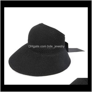 Hats Caps Hats, Scarves & Gloves Fashion Aessoriesmarte&Joven Spring Summer Beach Bow Visor Cap For Women Can Control Size Floppy Sun Hat Out