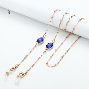 Sunglasses Frames Exquisite Crystal Glasses Chain Metal Masks Straps Women's Neck Hanging Strap Lanyard Eyewear Holder