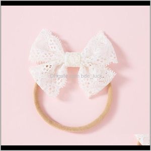 Baby, Kids & Maternitybaby Lace Bow Nylon Headbands Elegant Hairpins Aessories For Girls Flower Vintage Style Head Wear Soft Hair Clips Drop