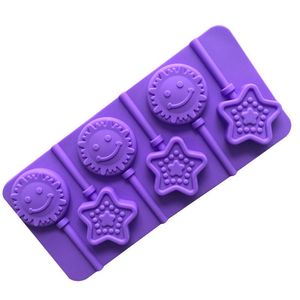 Выпечка для кондитерских инструментов Lollipop Model Diy Make Bang Mold Stars Sun Lovely торт украшает конфейтаририя Stampi в силиконовой плесени Silikon Kalip