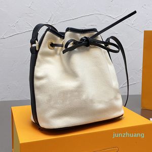 디자이너 - 여성 양동이 가방 캔버스 인쇄 Drawstring 어깨 핸드백 여성 데님 미니 크로스 바디 핸드백