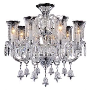 Modern LED Chandeliers Living Room Minimalist Restaurant Lamps Creative Bedroom Light Luxury Candle Glass Crystals For Chandelier