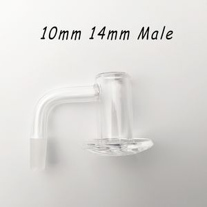 Siklon Alt 14mm 10mm Erkek Eklem Sigara Accessosire Cam Bong OD 20mm Bükülmüş Kenar 45/90 Derece Blender Kuvars Banger BSQB01