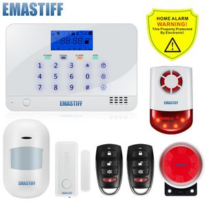 Toque no teclado app gsm intruso assaltante sistema de alarme segurança home wired sinal sem fio pir / porta sensor de porta voz russa