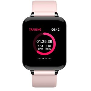 Nyaste B57 Smart Watch Vattentät Fitness Tracker Sport för IOS Android Telefon SmartWatch Heart Rate Monitor Blodtrycksfunktioner