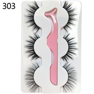 False Eyelashes Suit 3 Paris With Tweezer Tools Natural Long Thick Handmade Makeup Fake Eyelashes Bulk Items