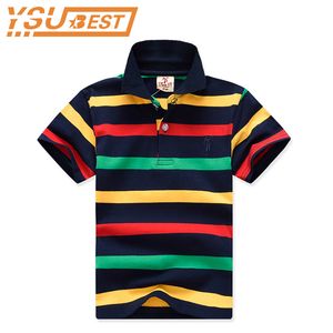 2-11 anni Baby Boys T-shirt Summer Cotton Boy Kid Stripe op ees Shorts Manica Abbigliamento per bambini Abbigliamento 210429